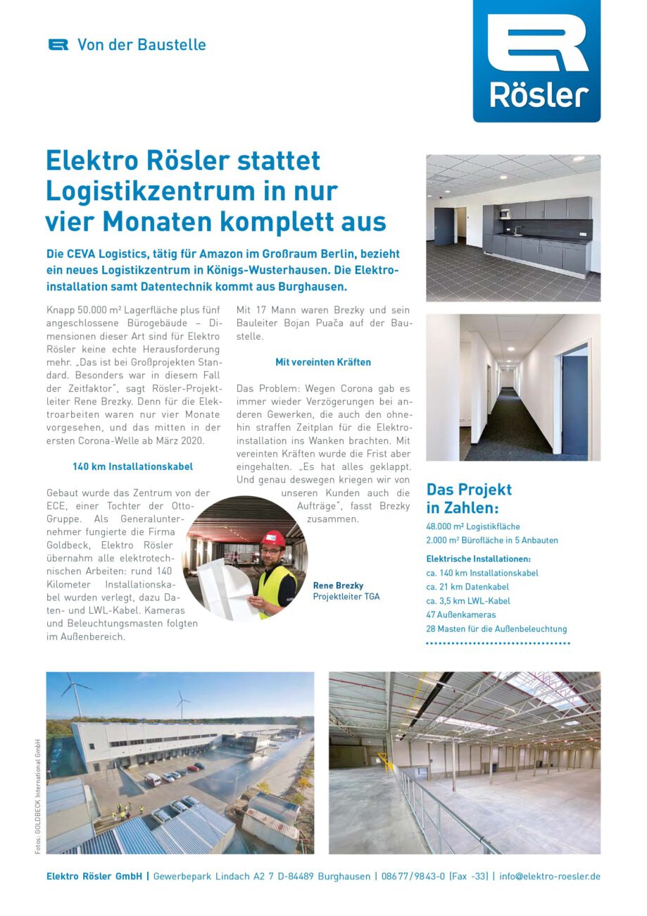 Rösler startet Logistikzentrum aus