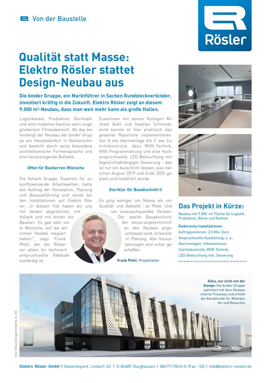 Elektro Rösler stattet Design-Neubau aus