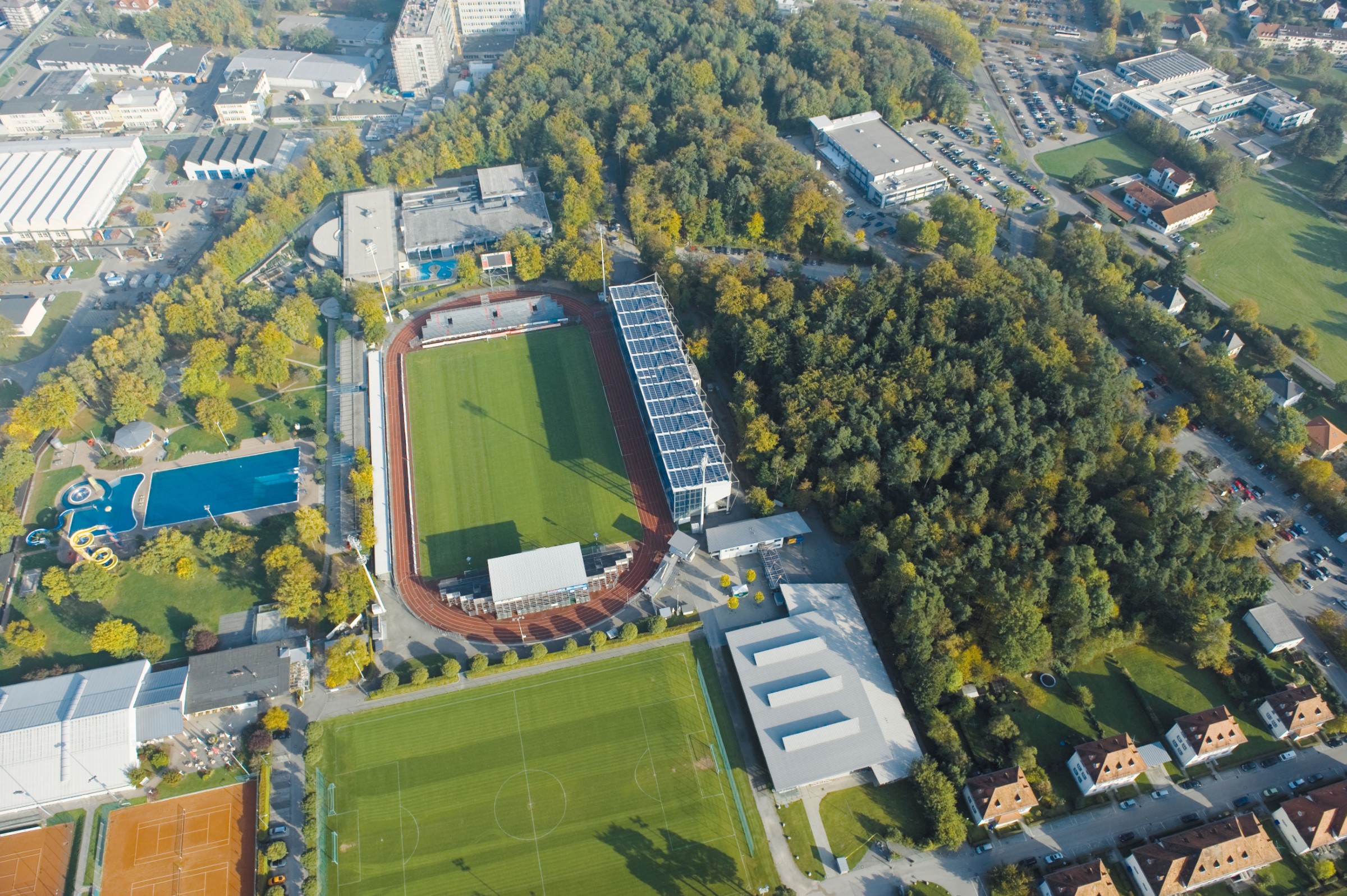 Drohnenaufnahme Wacker-Arena
